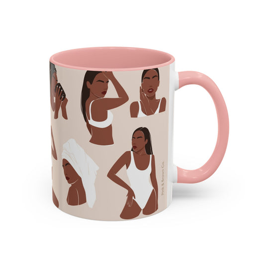 Women Coffee Mug, Empowerment Gift, Modern Art Mug, Inspirational Decor, Self-Care Coffee Cup