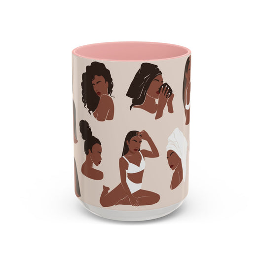 Women Coffee Mug, Empowerment Gift, Modern Art Mug, Inspirational Decor, Self-Care Coffee Cup