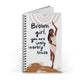 Inspirational Spiral Journal, Brown Girl Affirmation Notebook, Motivational Writing Diary, Gift for Her, Self-Care Journal