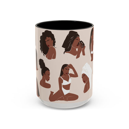 Women Coffee Mug, Empowerment Gift, Modern Art Mug, Inspirational Decor, Self-Care Coffee Cup