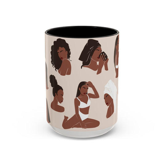 Women Coffee Mug, Empowerment Gift, Modern Art Mug, Inspirational Decor, Self-Care Coffee Cup