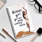 Inspirational Spiral Journal, Brown Girl Affirmation Notebook, Motivational Writing Diary, Gift for Her, Self-Care Journal